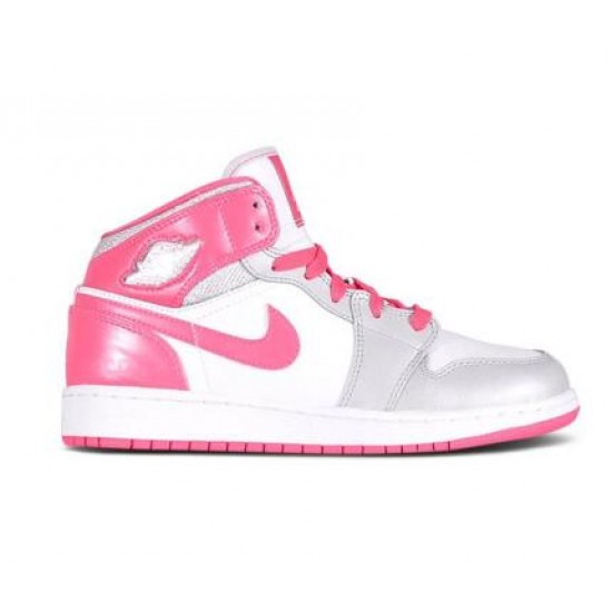 Air Jordan 1 Mid GS Platinum Pink