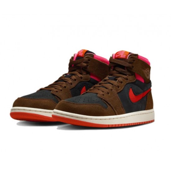 Wmns Air Jordan 1 High Zoom Comfort 2 Cacao Wow Picante Red